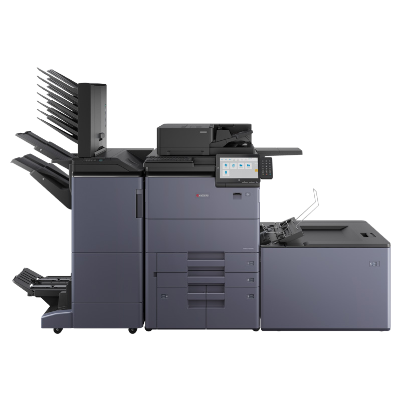 Kyocera TASKalfa MZ9500ci and MZ10500i configured with high-capacity finishing